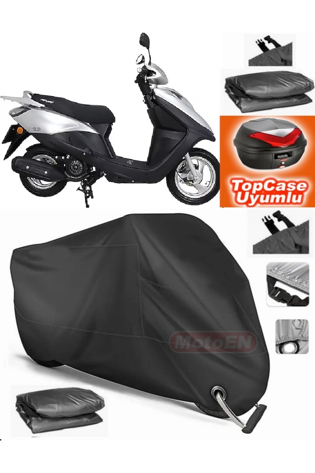 Black Lock Compatible Volta Rs7 Tarpaulin Topcase Back Bag Compatible Motor Tarpaulin