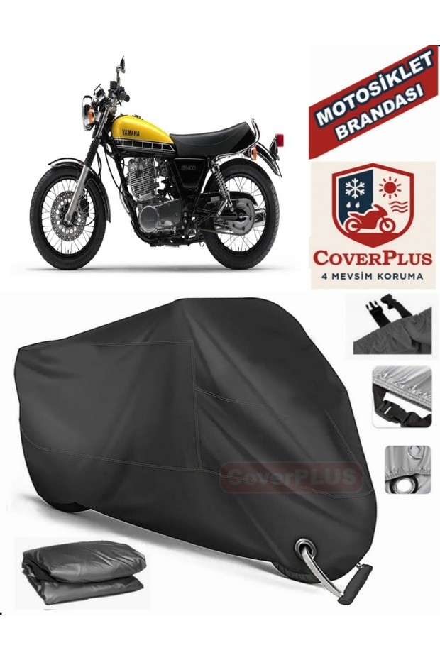 Black Lock Compatible Yamaha Sr 500 Motor Tarpaulin Motorcycle Tarpaulin Cover Tent