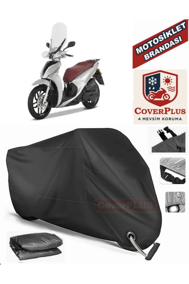 Black Lock Compatible Kymco People S 200 Motor Tarpaulin Motorcycle Tarpaulin Cover Tent