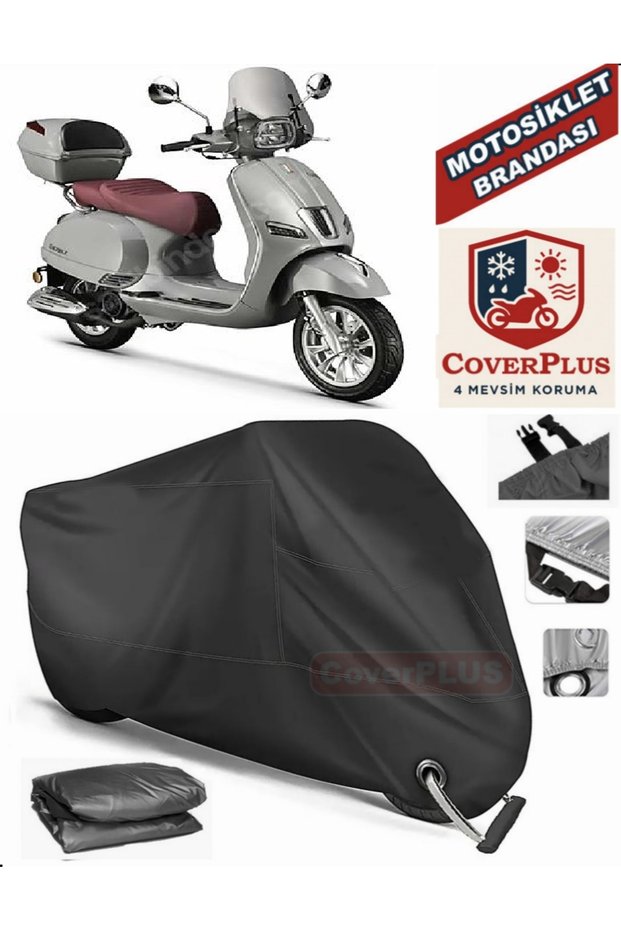 Black Lock Compatible Bianchi Happy 50 Motor Tarpaulin Motorcycle Tarpaulin Cover Tent