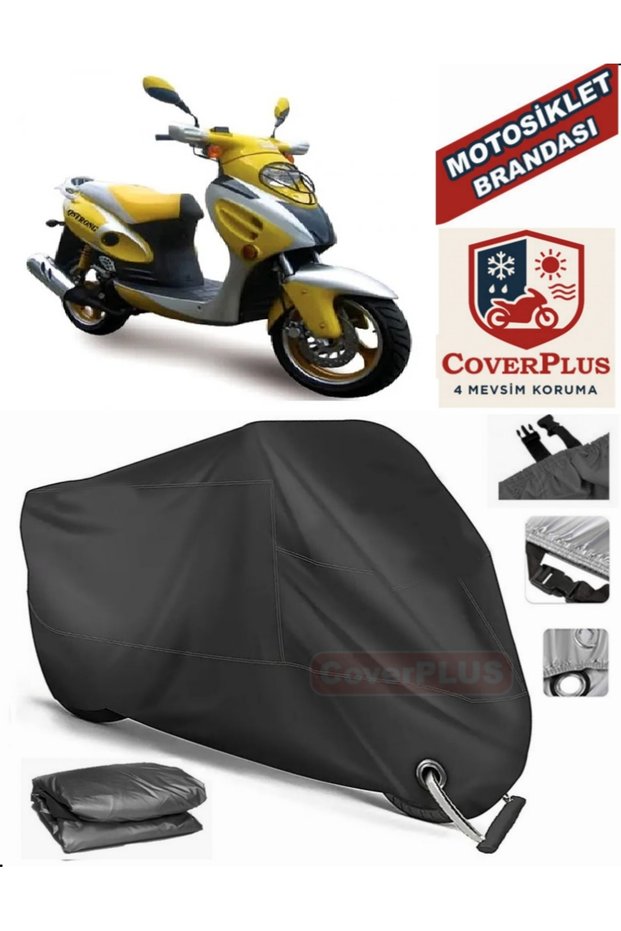 Black Lock Compatible Mondial 150 Rr Motor Tarpaulin Motorcycle Tarpaulin Cover Tent