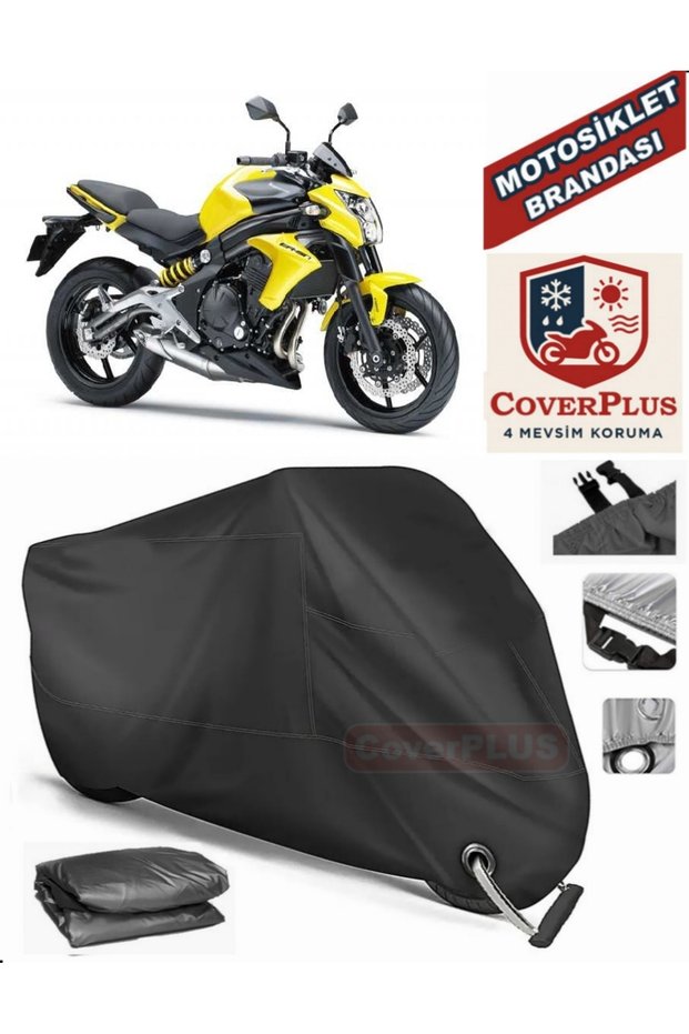 Black Lock Compatible Kawasaki Er-6 N Motor Tarpaulin Motorcycle Tarpaulin Cover Tent