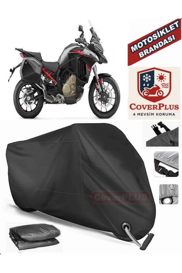 Black Lock Compatible Ducati Multistrada 1260 Touring Pack Motor Tarpaulin Motorcycle Tarpaulin Cover Tent