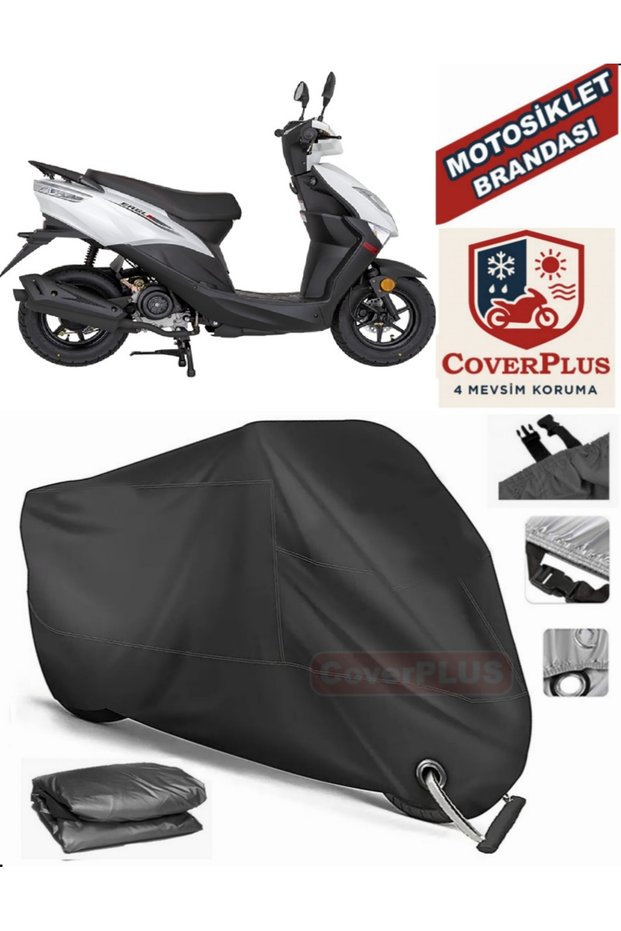 Black Lock Compatible Mondial 50 Eagle Engine Tarpaulin Motorcycle Tarpaulin Cover Tent