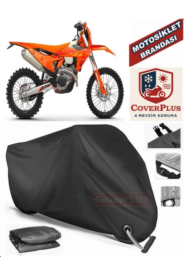 Black Lock Compatible Ktm 450 Exc-F Six Days Motor Tarpaulin Motorcycle Tarpaulin Cover Tent
