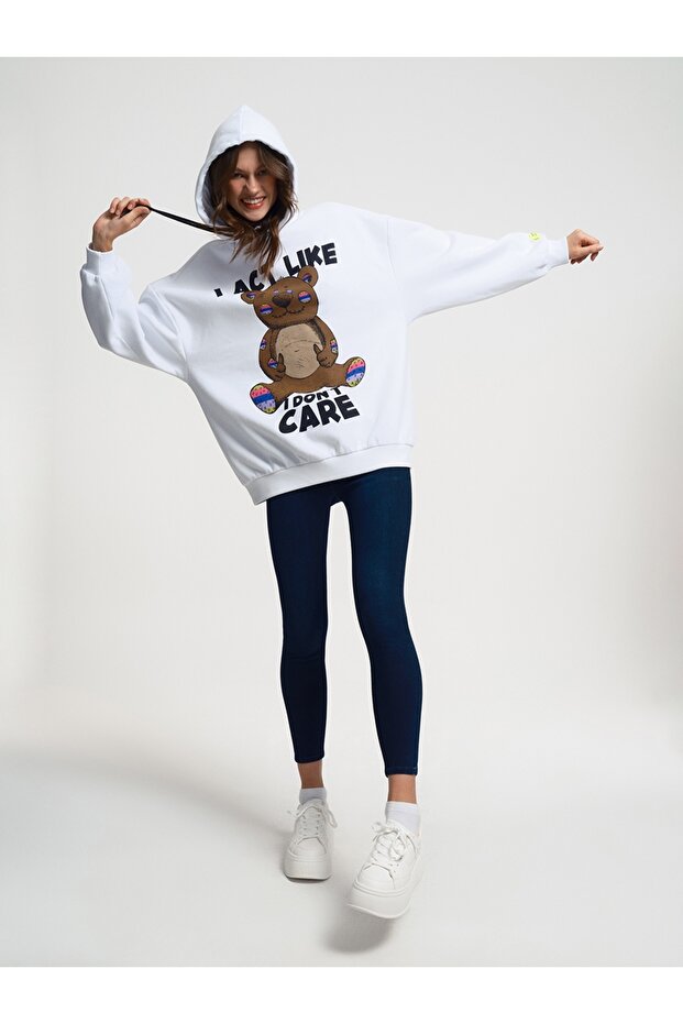 Oversize Kadın Sweatshirt - 3