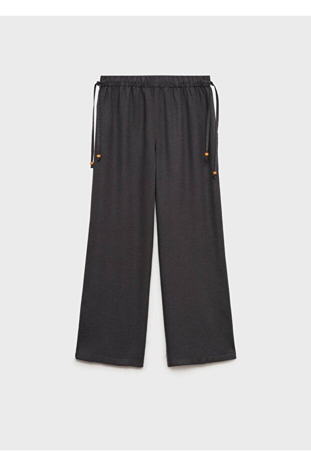 Uzun Keten Pantolon - 3