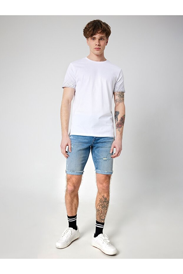 Slim Fit Erkek Şort - 1