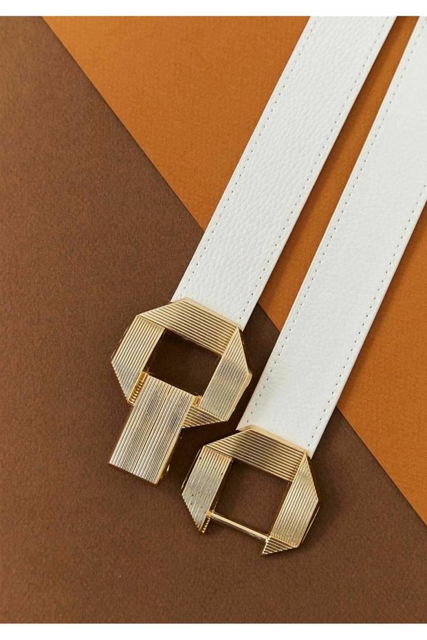 Gecmeli̇ Gold Buckle, Jacket Belt, Pantalon Belt, Dress Belt, Women's Belt