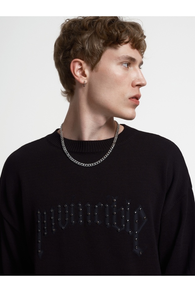 Oversize Fit Erkek Kazak - 4