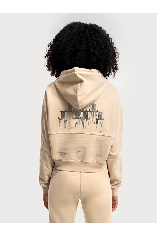 Loose Crop Kadın Sweatshirt - 3