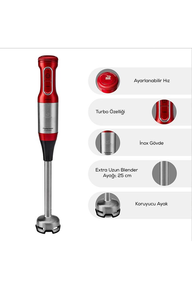 8 In 1 Mastermaid Cam Hazneli 6 Bıçaklı Blender Mutfak Robotu 2500 W, Onerous Tartı - 6