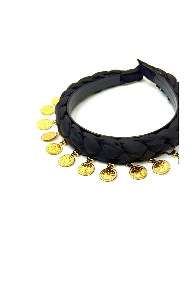 KARADENİZ YÖRESEL PULLU ÖRME SİYAH BANDANA - 5