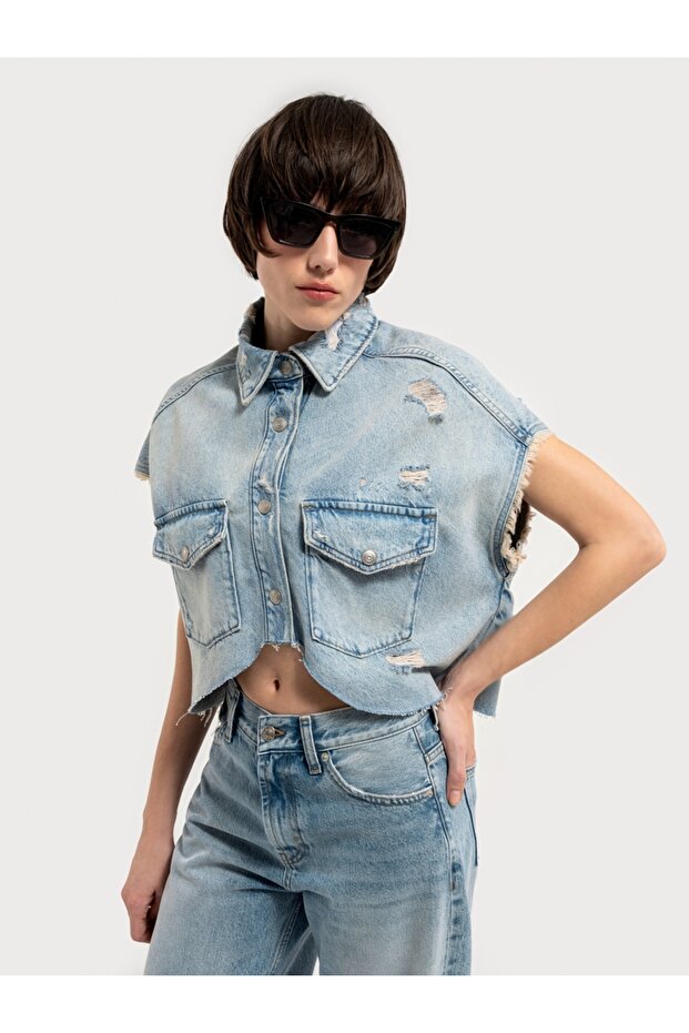 Oversize Kadın Yelek - 1