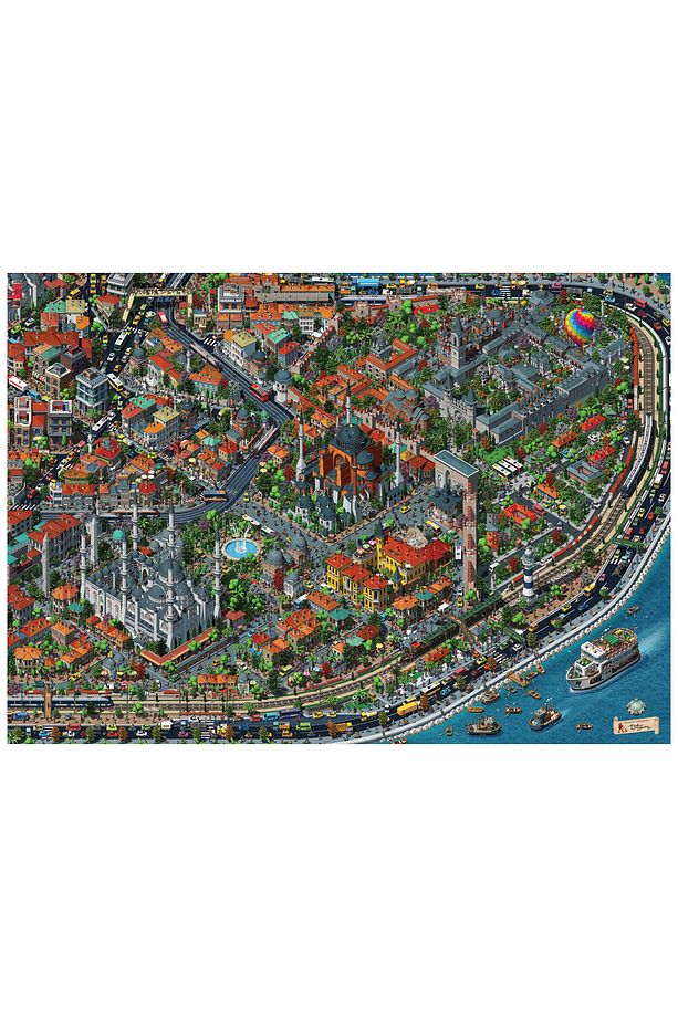 3000 Parça Yapboz Puzzle - Fractal Istanbul 4913 - 2
