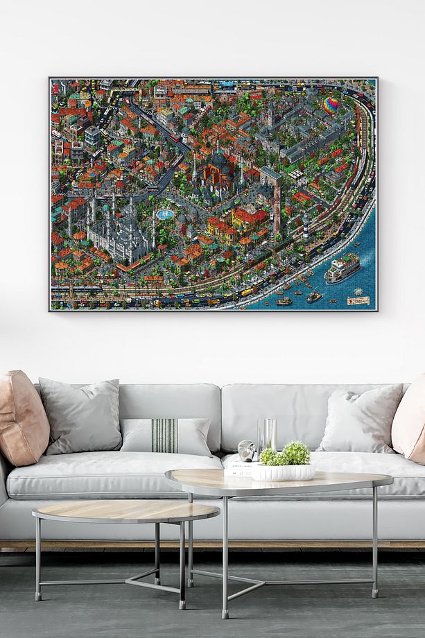 3000 Parça Yapboz Puzzle - Fractal Istanbul 4913 - 3