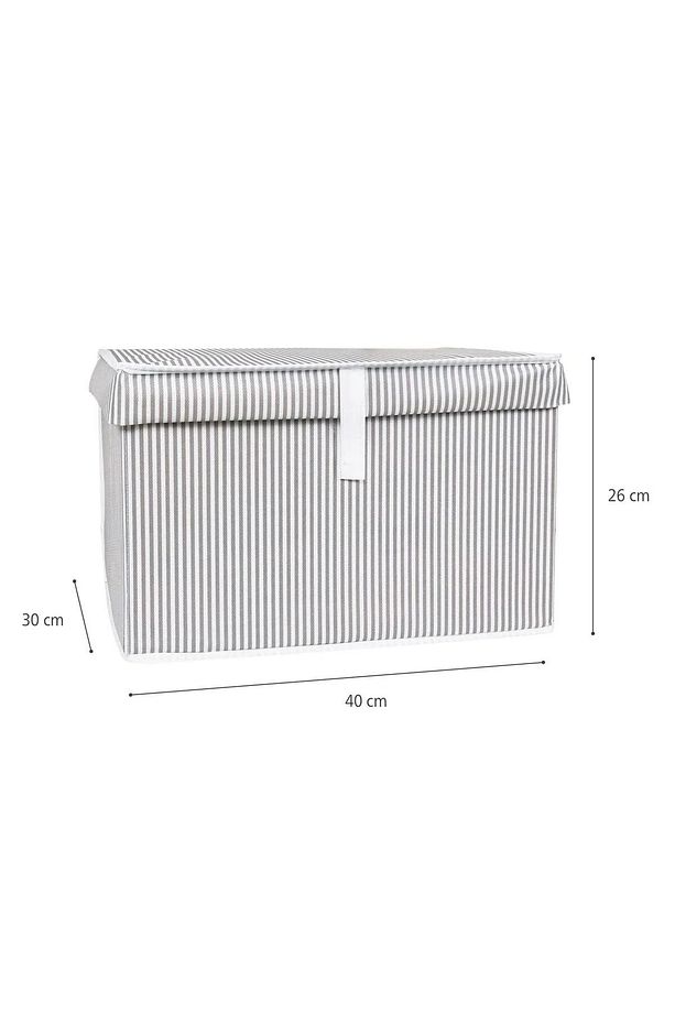 3 Adet Kapaklı Çok Amaçlı Saklama Kutusu Mini 40x30x26 - 6