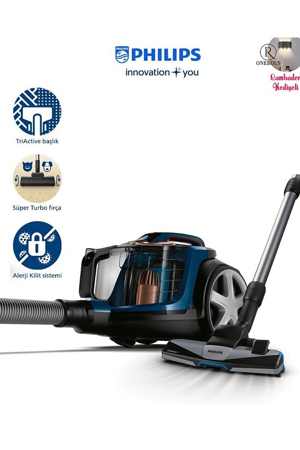 7000 Serisi PowerPro Max - Üstün Performanslı 900W Motor, Yüksek Emiş Gücü+Turbo Başlıklı Süpürge - 1