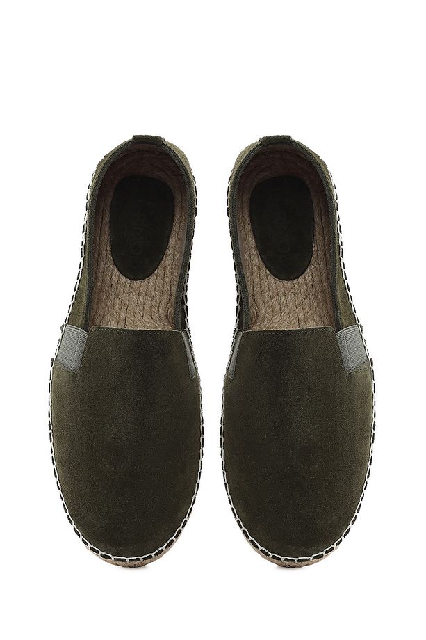 Erkek Yeşil Süet Deri Espadril 25SFD770010 - 7