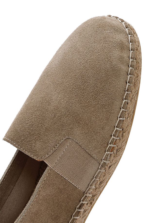 Erkek Bej Süet Deri Espadril 25SFD770010 - 8