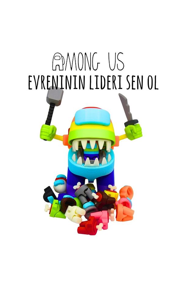 Amongus Oyuncak Robot Impostor 12 Figürlü Set Orijinal Detaylar Kaliteli Üretim - 7