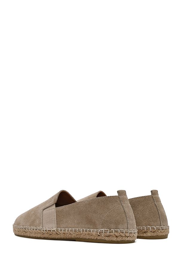 Erkek Bej Süet Deri Espadril 25SFD770010 - 5