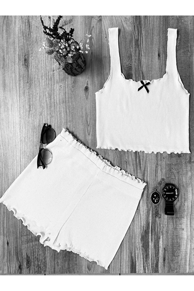 Fitilli Atlet Şort Takım - 3