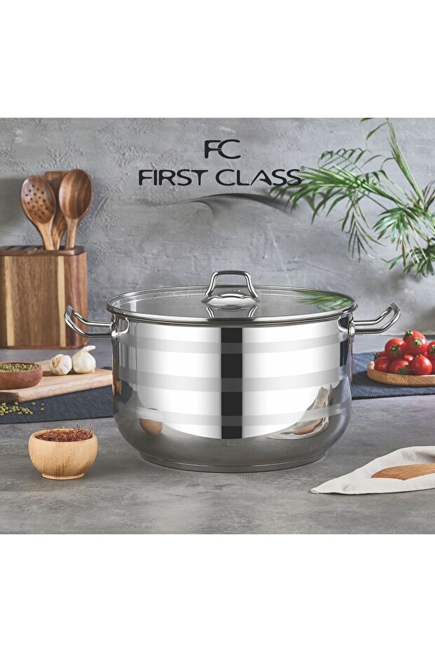 FİRST CLASS MARKA 32 CM ÇELİK DERİN TENCERE - 1