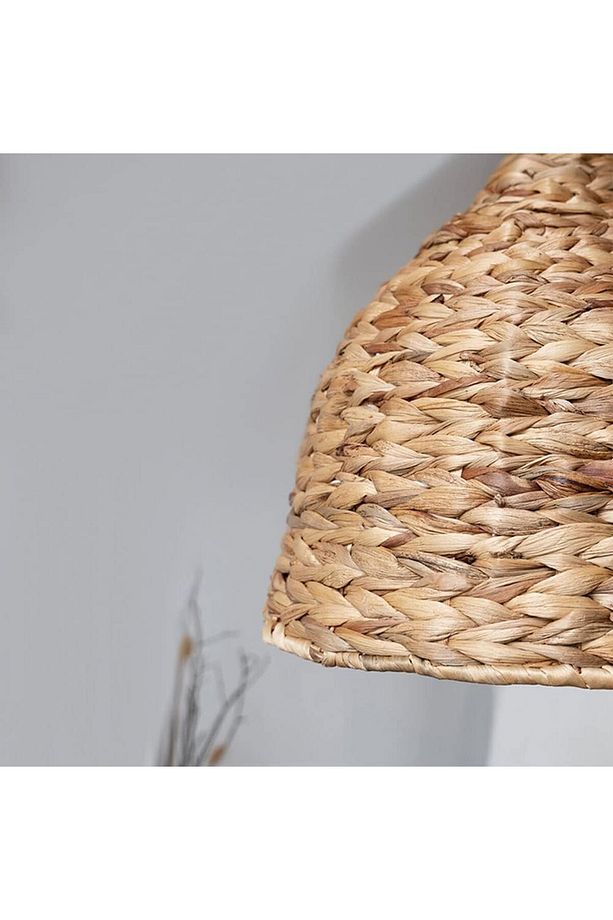 Diamond Model Tekli Rattan Bambu Modern Tasarım İskandinav Bohem Sarkıt Avize - 3