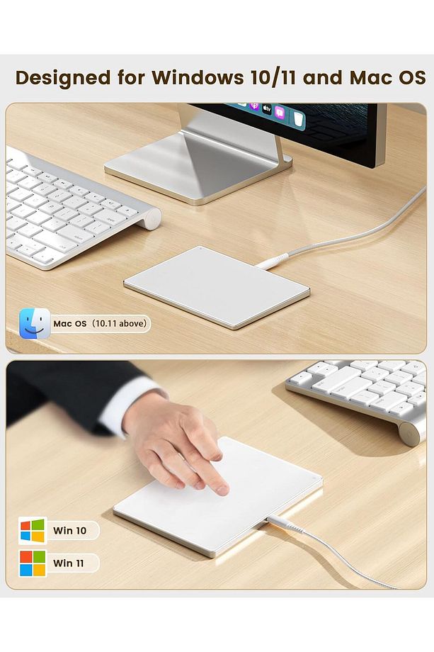 Windos Ve Apple Uyumlu Trackpad Multi-touchpad Yüzey Mouse - 2