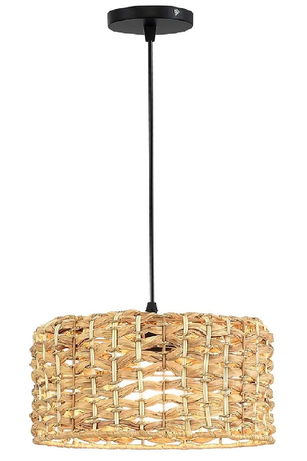 Cure Model Tekli Rattan Bambu Modern Tasarım İskandinav Bohem Sarkıt Avize - 7