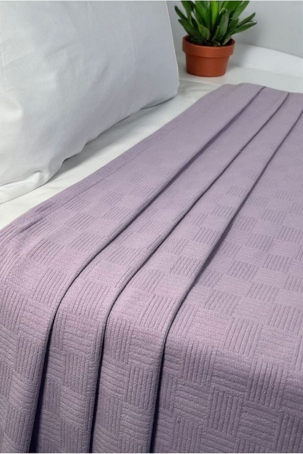 Pike Tek Kişilik %100 Pamuk Küçük Dama Desenli Yatak Örtüsü Otel Tipi Lüx Pike - 5