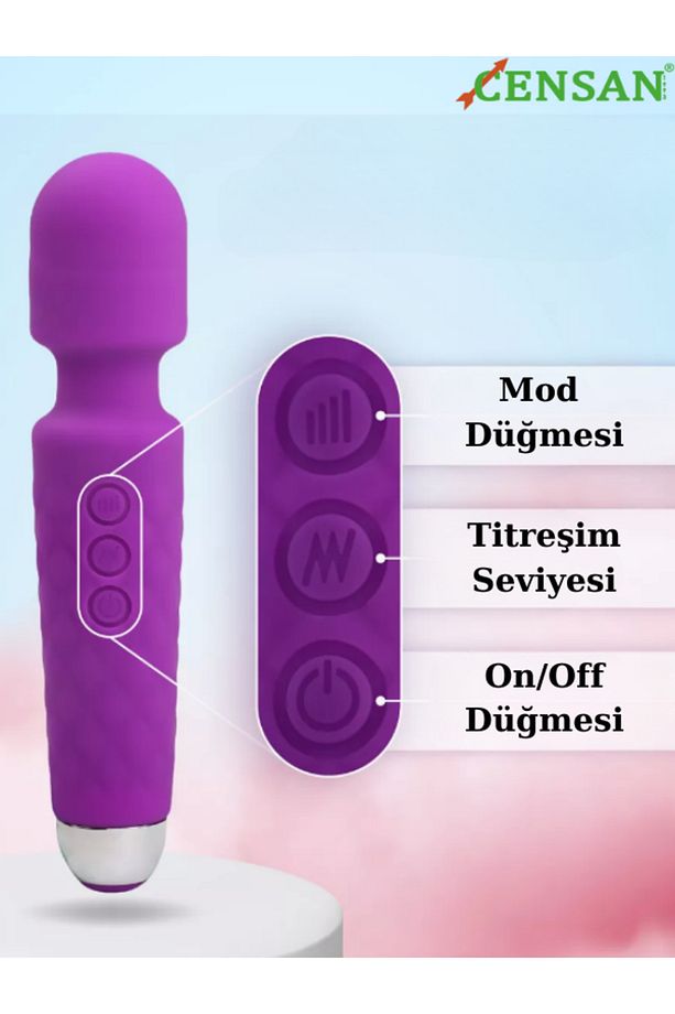 USB Şarjlı Su Geçirmez Titreşimli Vibratör 20 Farklı Mod Vajinal, Klitoral ve Anal Uyarıcı - 4