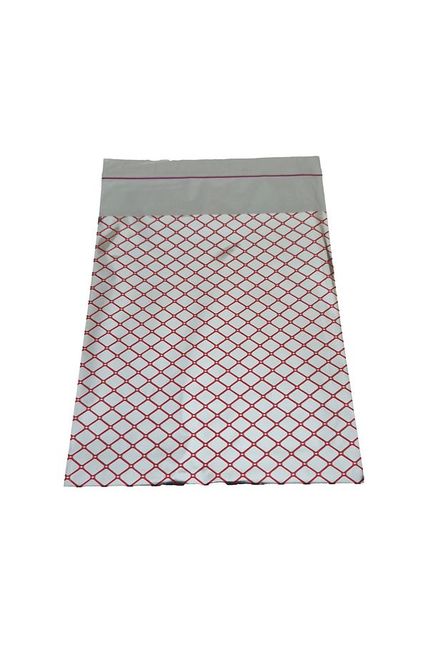 50 Adet 17x25 Desenli Yapışkanlı Metalize Hediye Poşeti - 5
