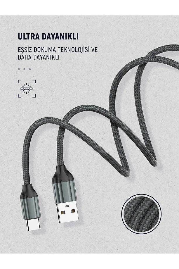 Type-c Şarj Ve Veri Aktarım Kablosu - 4