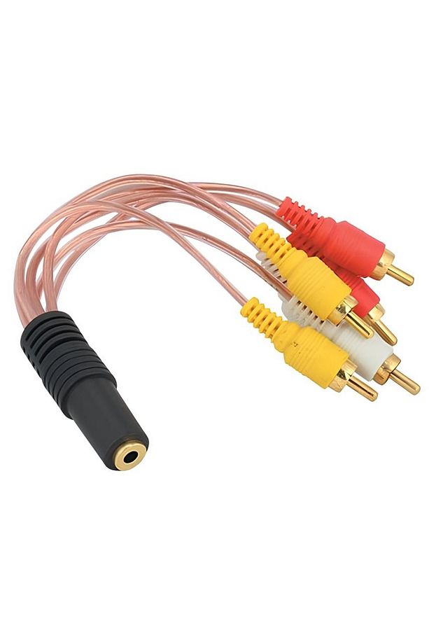 3.5 Mm Stereo Dişi 6 Tos Erkek 5+1 Ses Sistemi Kablo Rca Çıkışını 3.5 mm Jak Çıkışına Çeviciri - 3