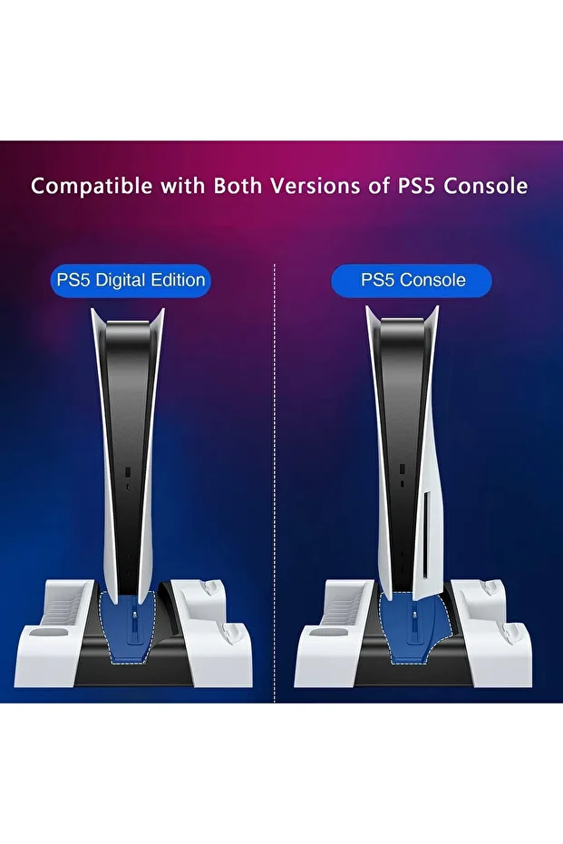Hepu TP5-1511 PS5 Şarj ve Soğutucu Stand | DualSense Uyumlu Hızlı Şarj İstasyonu - 4