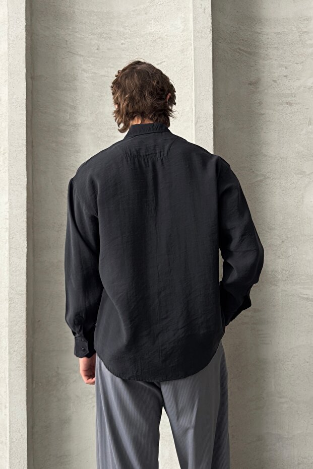 Erkek Oversize Modal Gömlek - 7