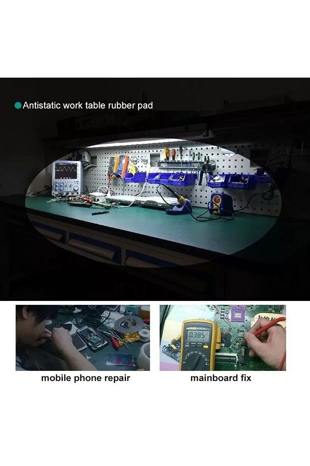 Antistatik Mat, Teknik Servis Masa Örtüsü SİYAH 100cm X 10metre - 2