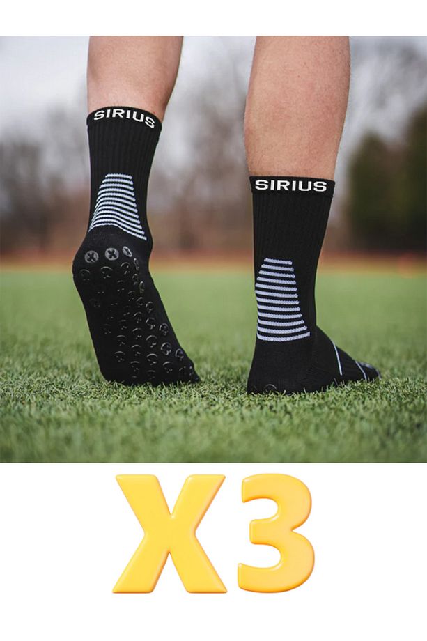 3 Çift Futbol Pro Double Layer Kauçuk Kaydırmaz Taban Dikişsiz Maç Sporcu Tozluk Halı Saha Çorap Set - 4