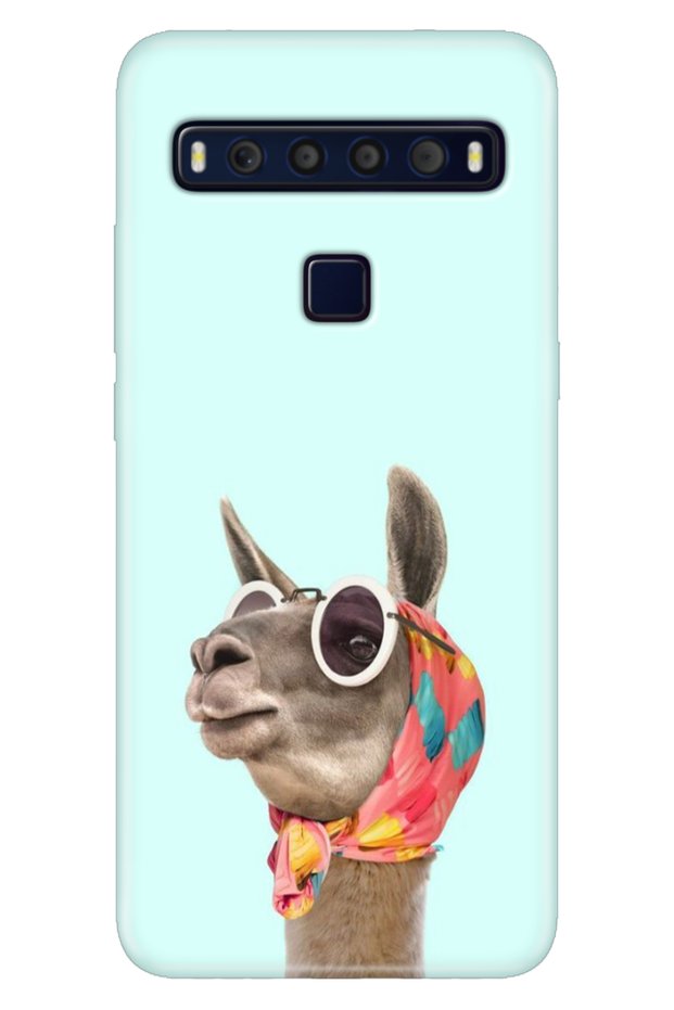Tcl 10L Case Printed 6.53'' Silicone Colorful Painted Back Cover Camel