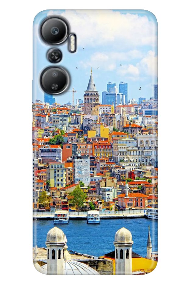 Case for Infinix Hot 20 (X6826C) Patterned Printed Flexible Silicone Cover Istanbul