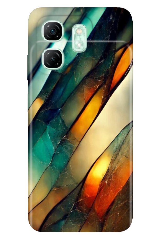 Infinix Hot 50I - Smart 9 Case Color Tpu Uv B Printed Patterned Silicone Flora Marble