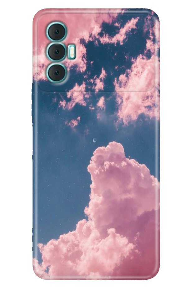 Tecno Spark 8 Pro Case Colorful Silicone Cover Pink Cloud