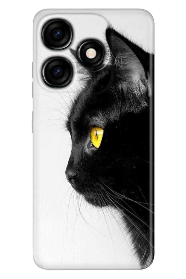 Tecno Spark 10 4g - 10C Case Colorful Custom Drawing Flexible Silicone Cat Look
