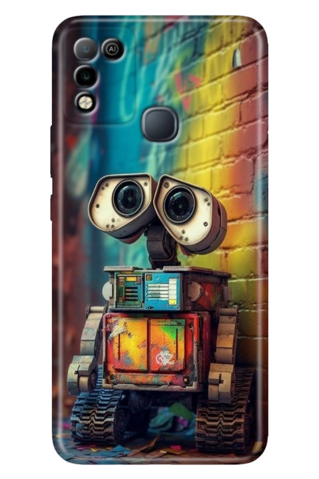 Infinix Hot 10 Play Case Patterned Printed Flexible Silicone Cover Robotic