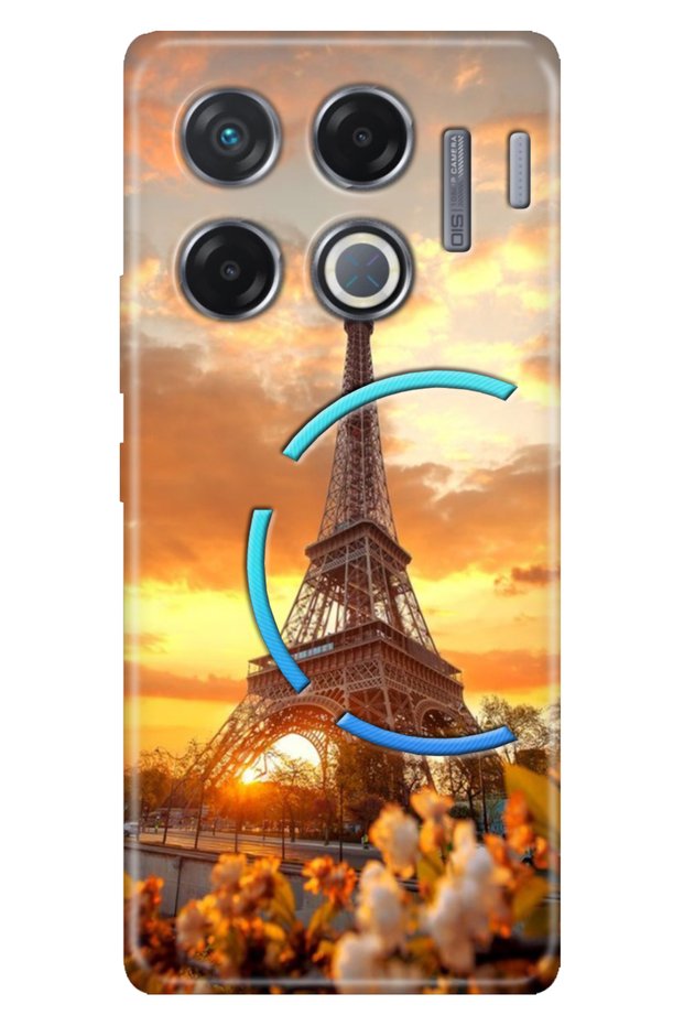 Infinix Gt 20 Pro Case Colorful Flexible Silicone Themed Patterned Tpu Eiffel