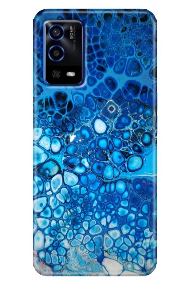 Oppo A55 4g Case Colorful Special Themed Patterned Silicone Tpu Stock Deep Blue