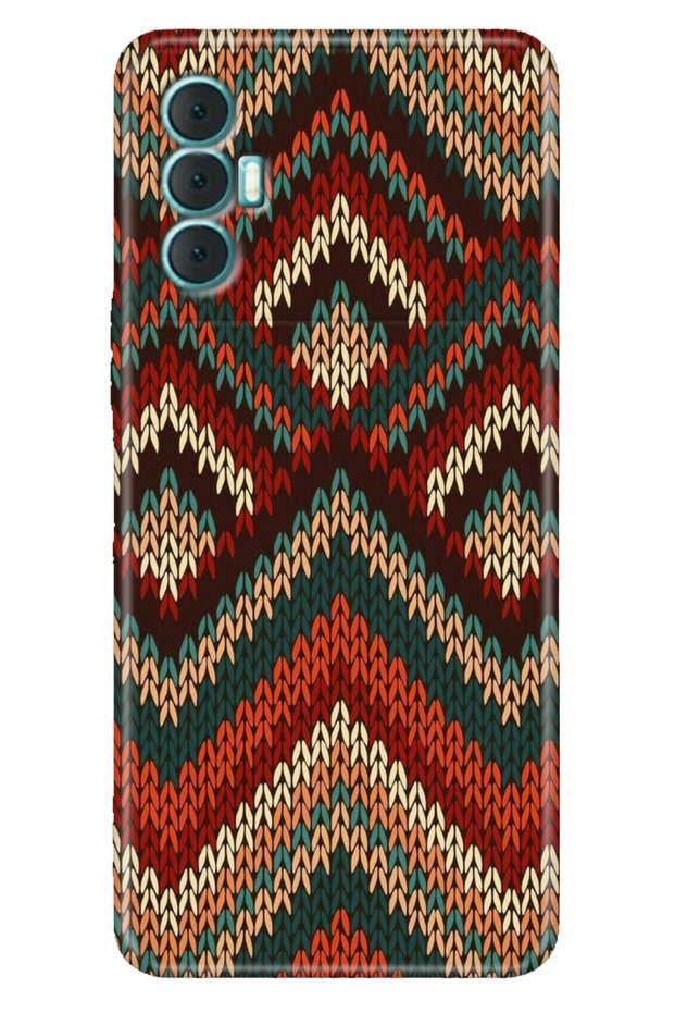 Tecno Spark 8 Pro Case Colorful Silicone Cover Zigzag