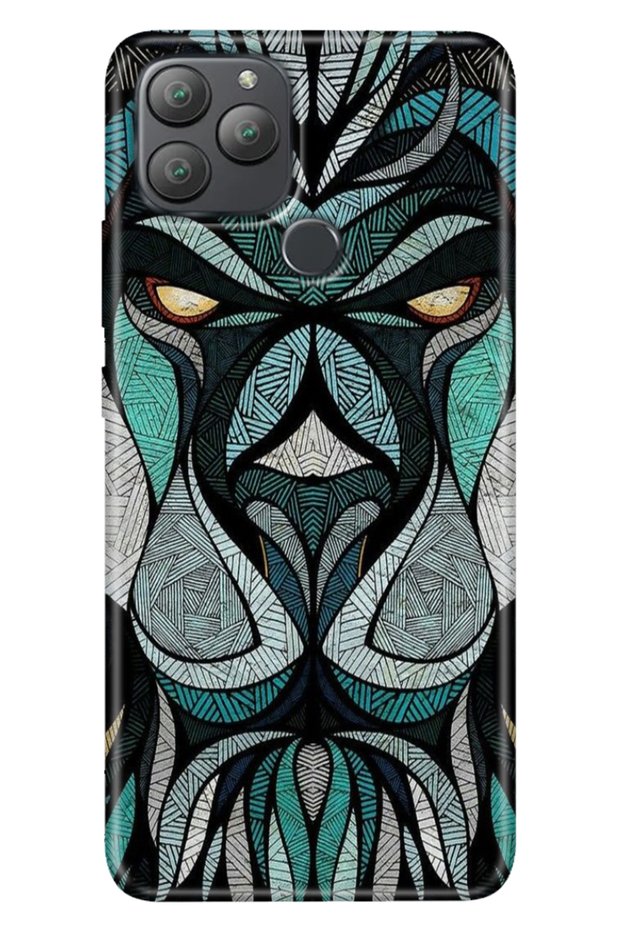 جراب General Mobile GM 22 Plus منقوش من السيليكون المرن للأشعة فوق البنفسجية Lion Mandala